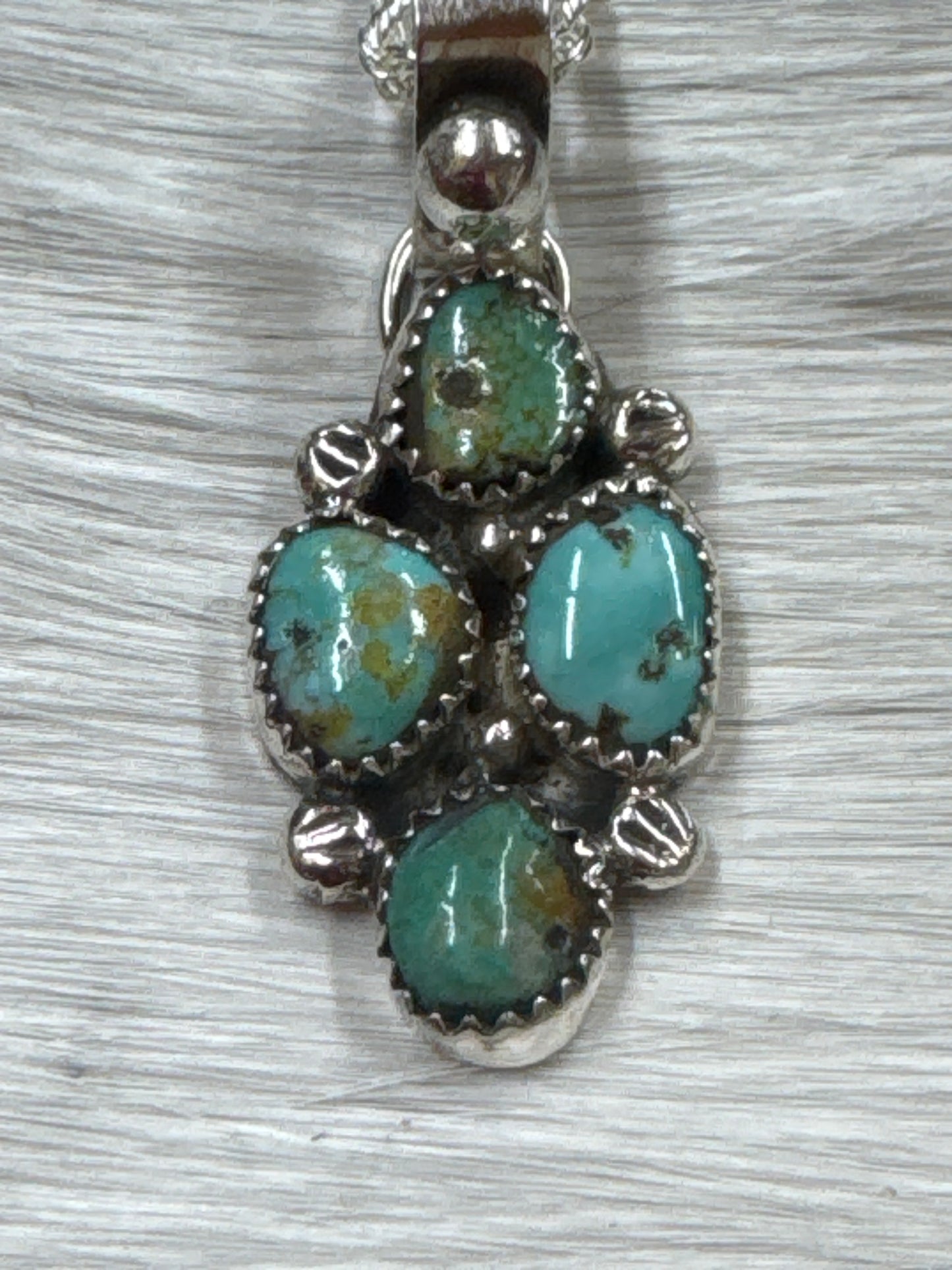 Navajo Made 4 Stone Pendant