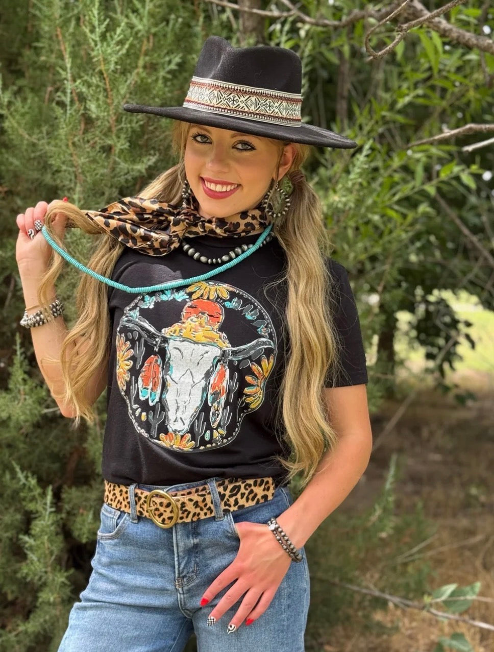 TTT Callie’s Floral Skull Tee