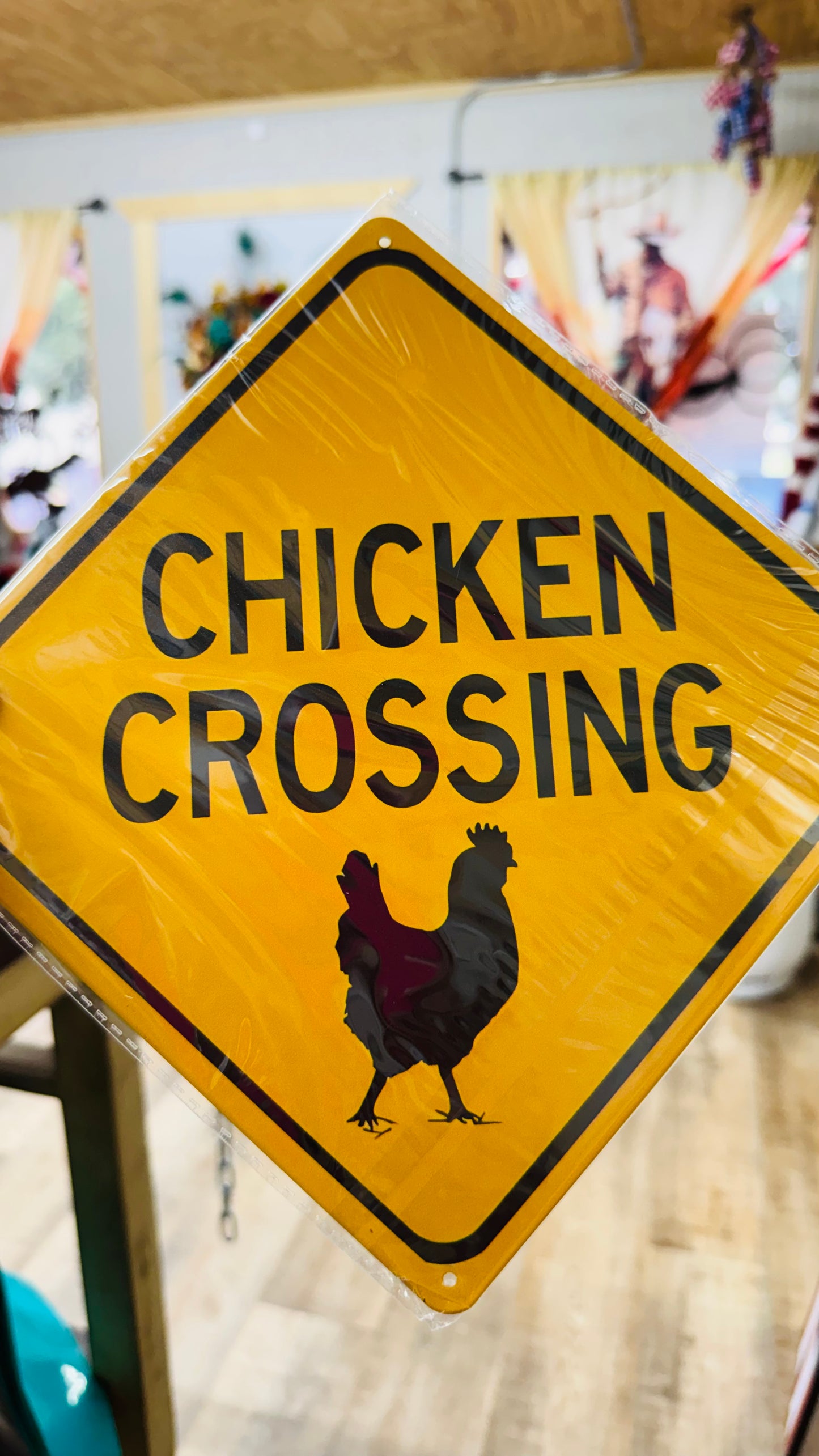 Chicken Crossing Sign