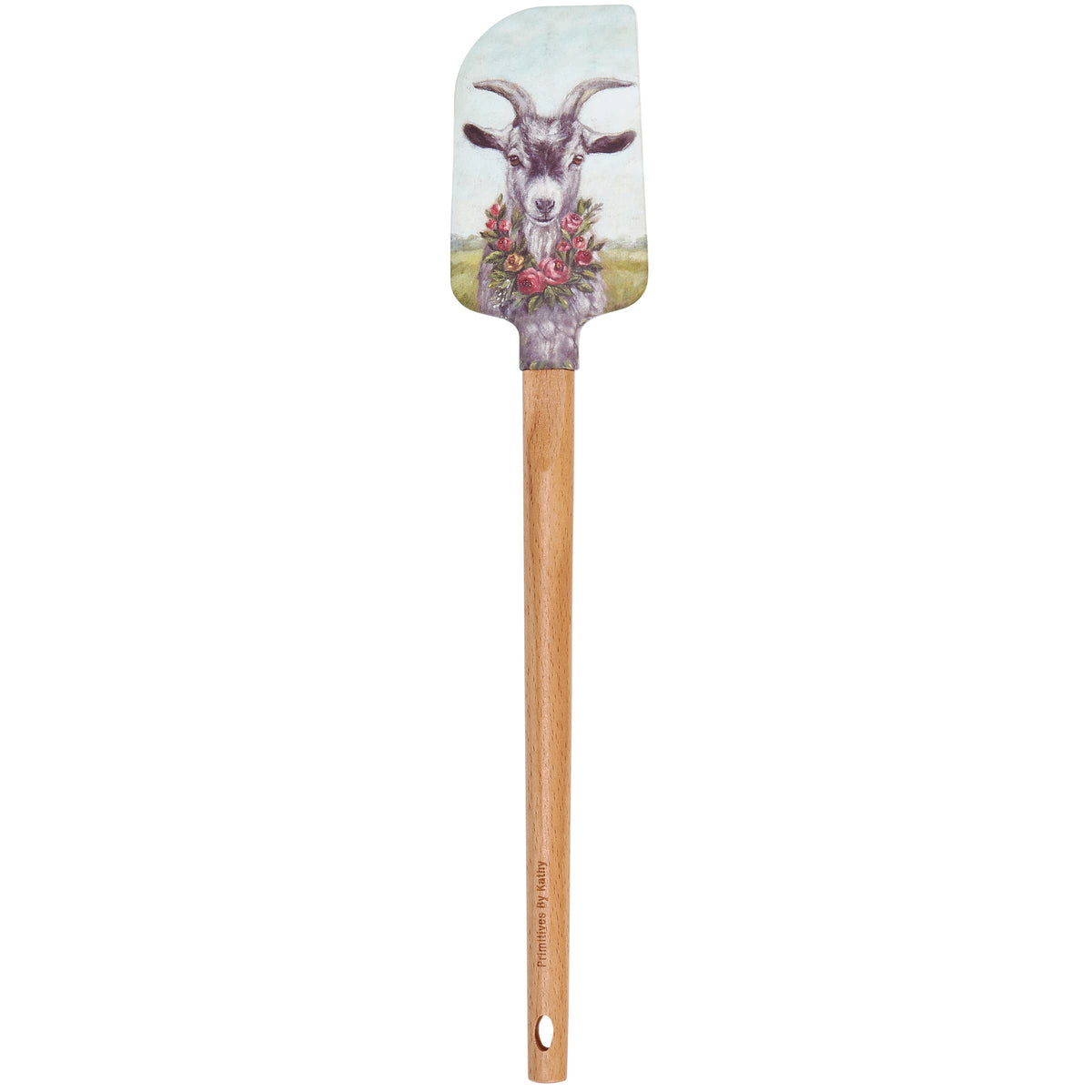 Floral Goat Spatula