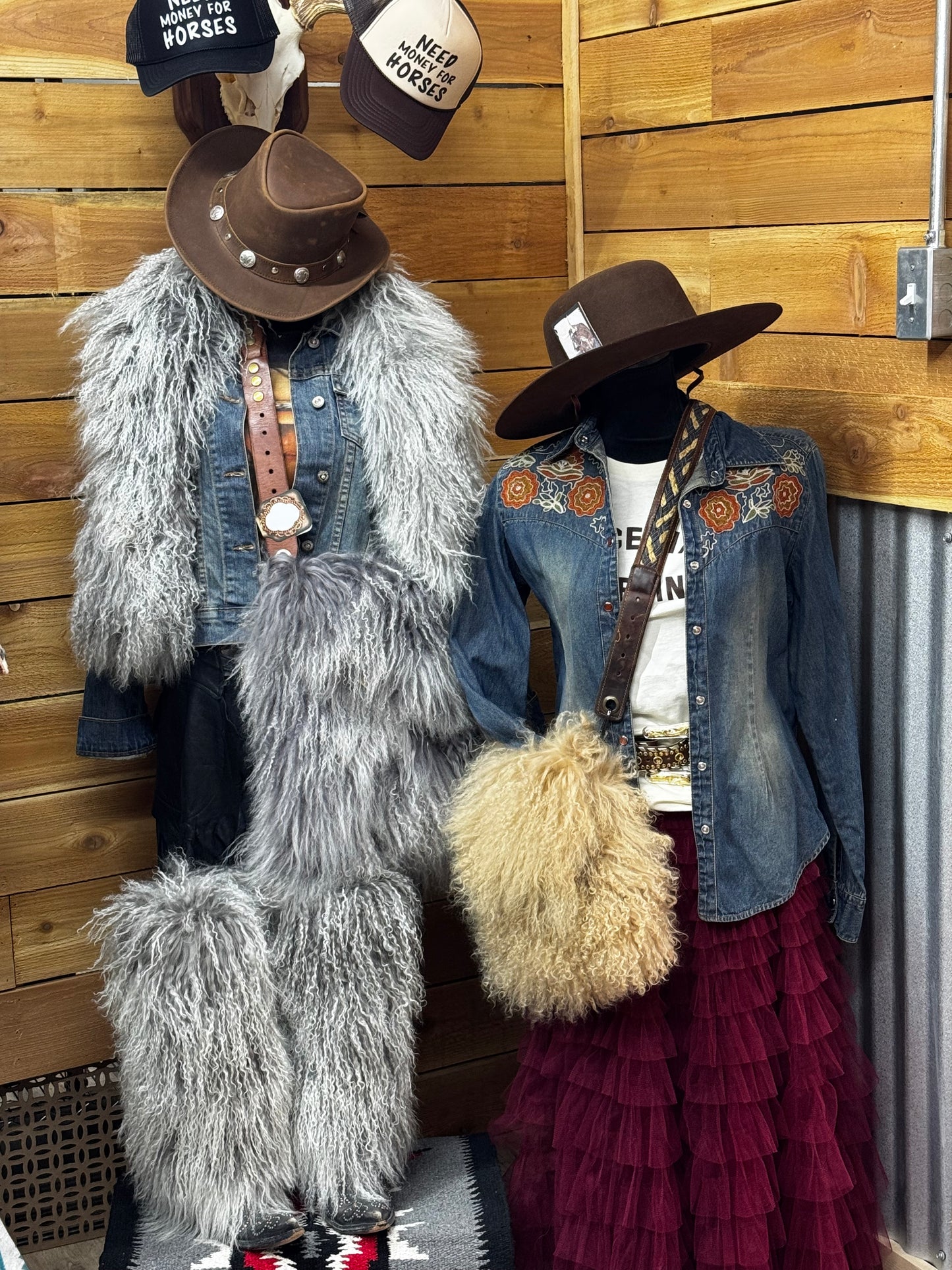Gray Fur Boot Covers