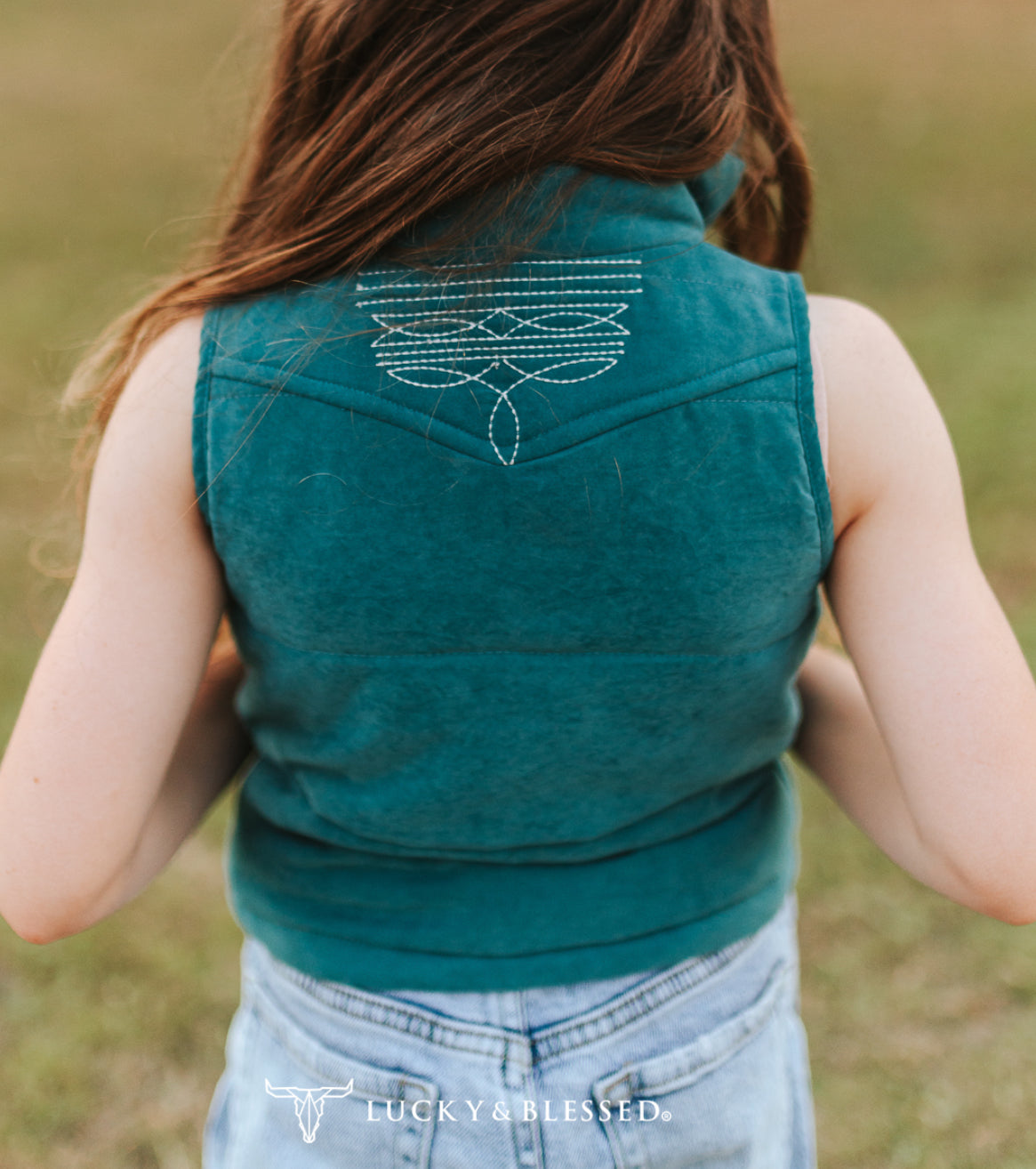 L&B Girls Teal Vest