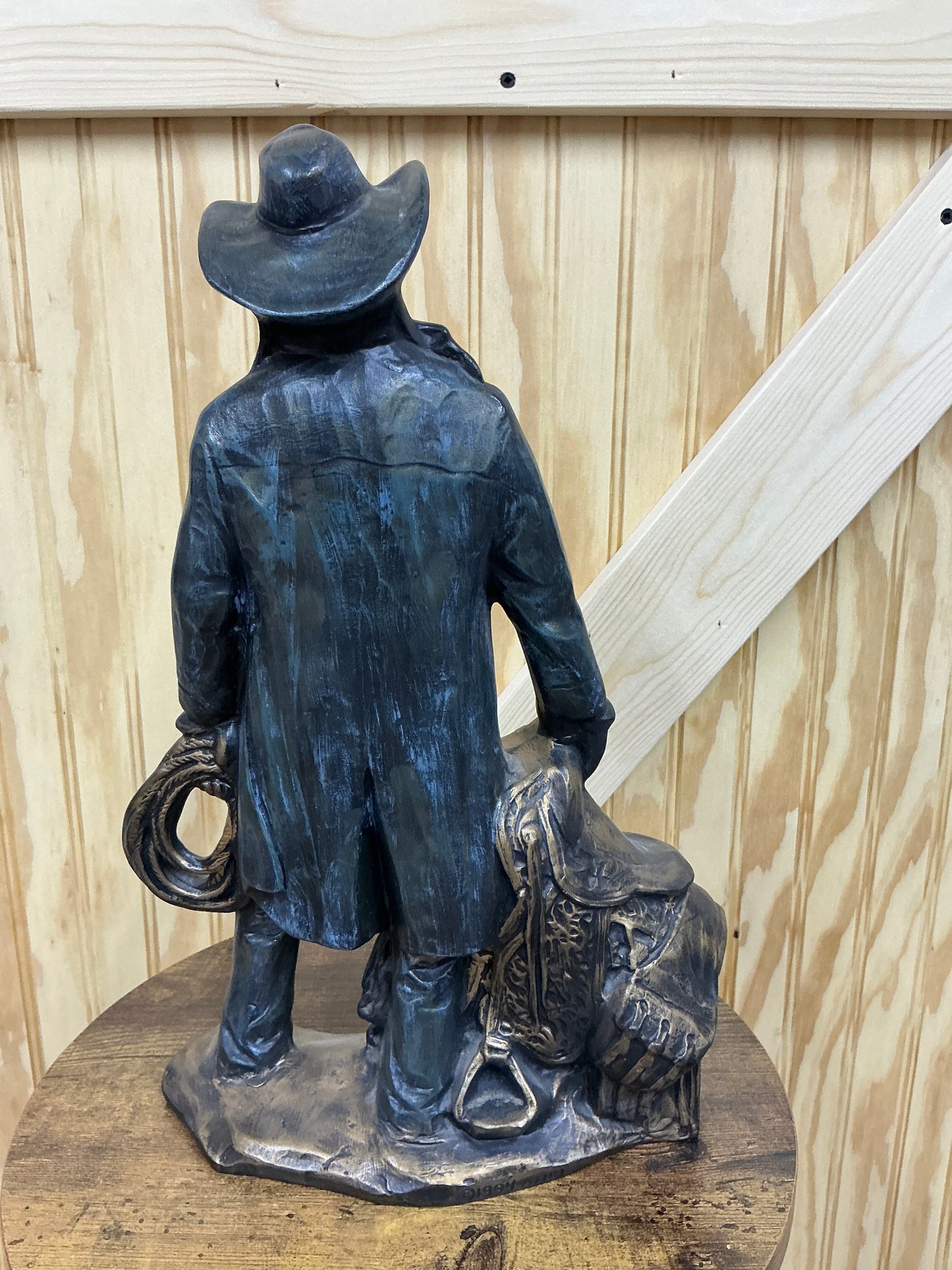 Vintage Cowboy, Bronzed, Ceramic