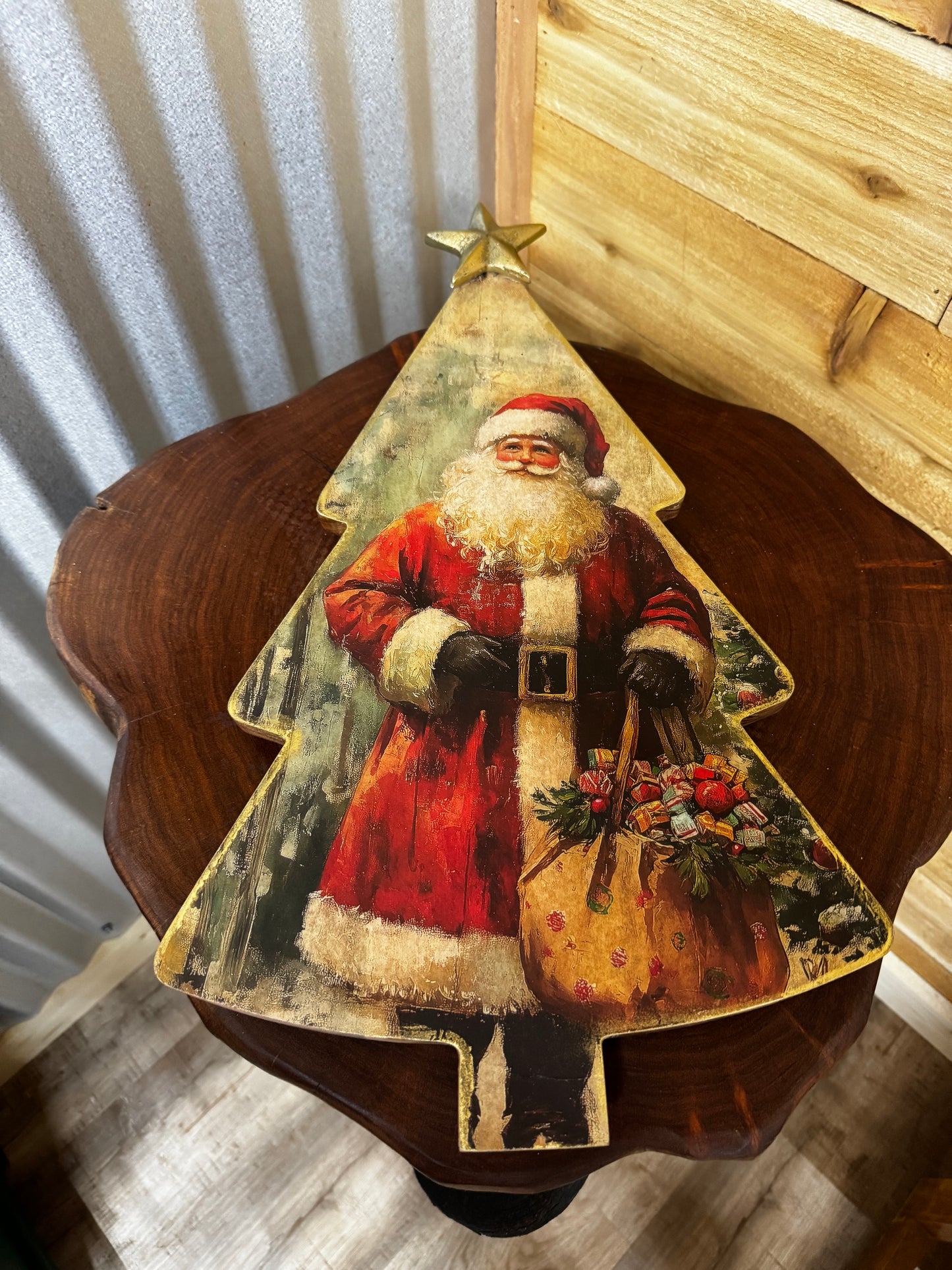 Santa Tree Serving Board
