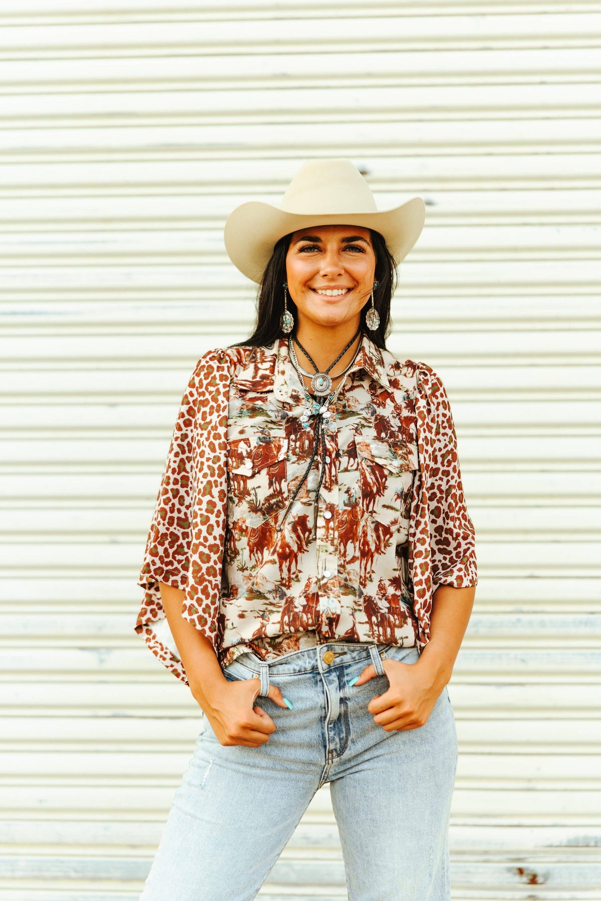 COWBOY CHEETAH Snap Shirt