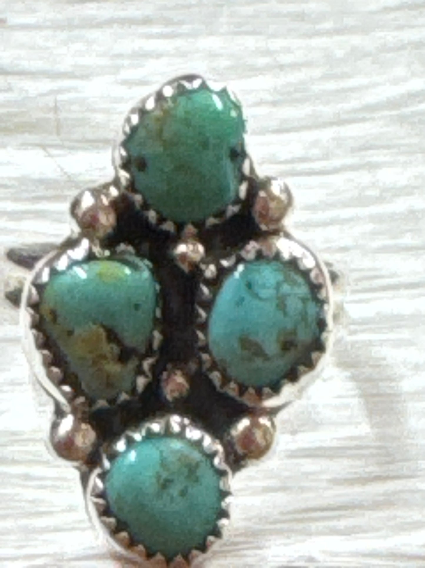 Navajo Made 4 Stone Cluster Ring