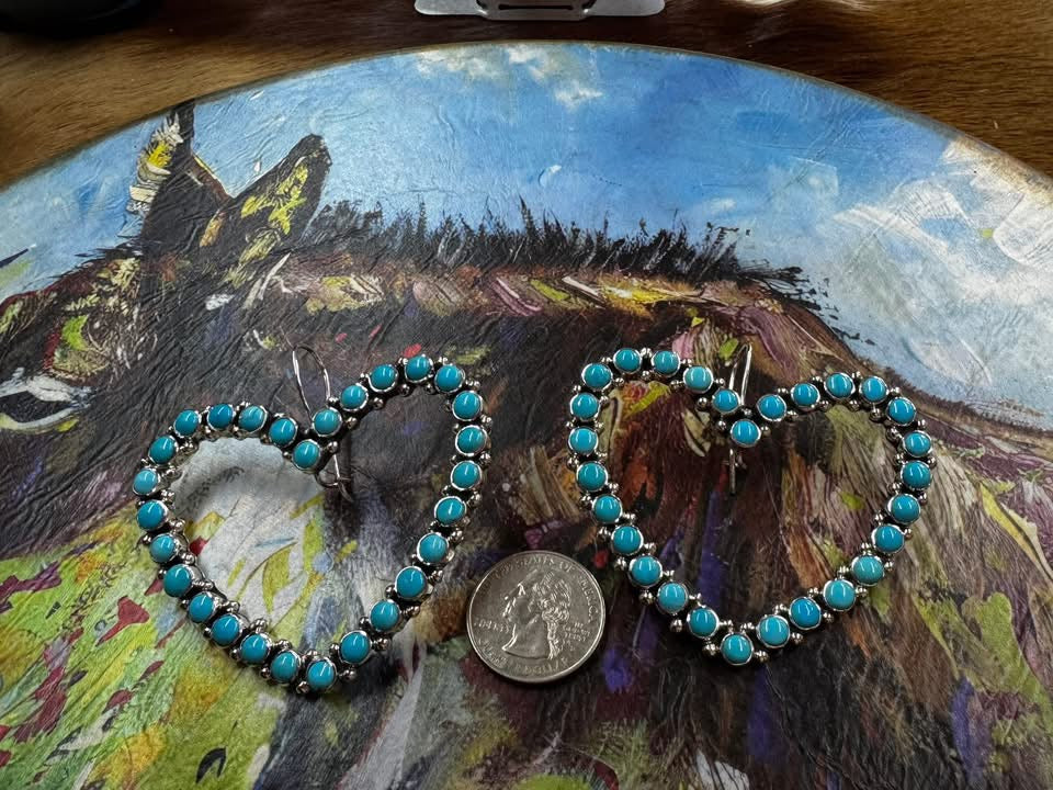 TJR Sleeping Beauty Heart Earrings