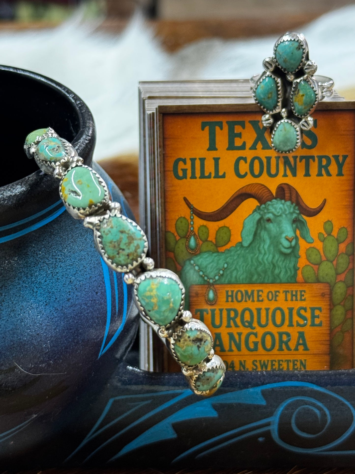 Turquoise Cuff and Ring Combo