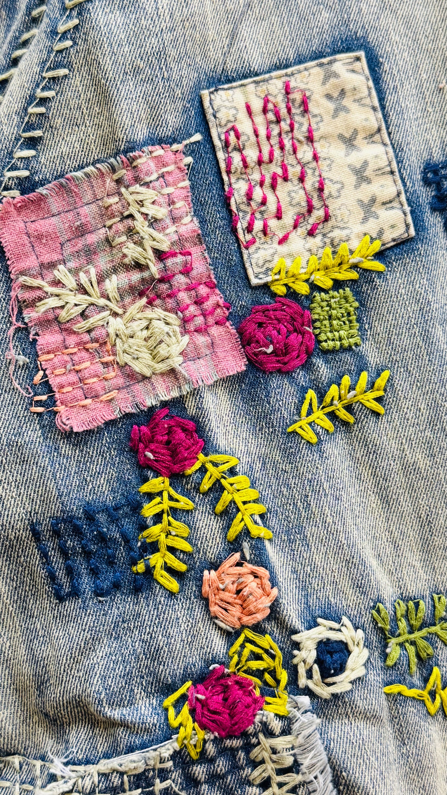 MULTI CONTRAST PATCH MINERAL WASHED OVERALL