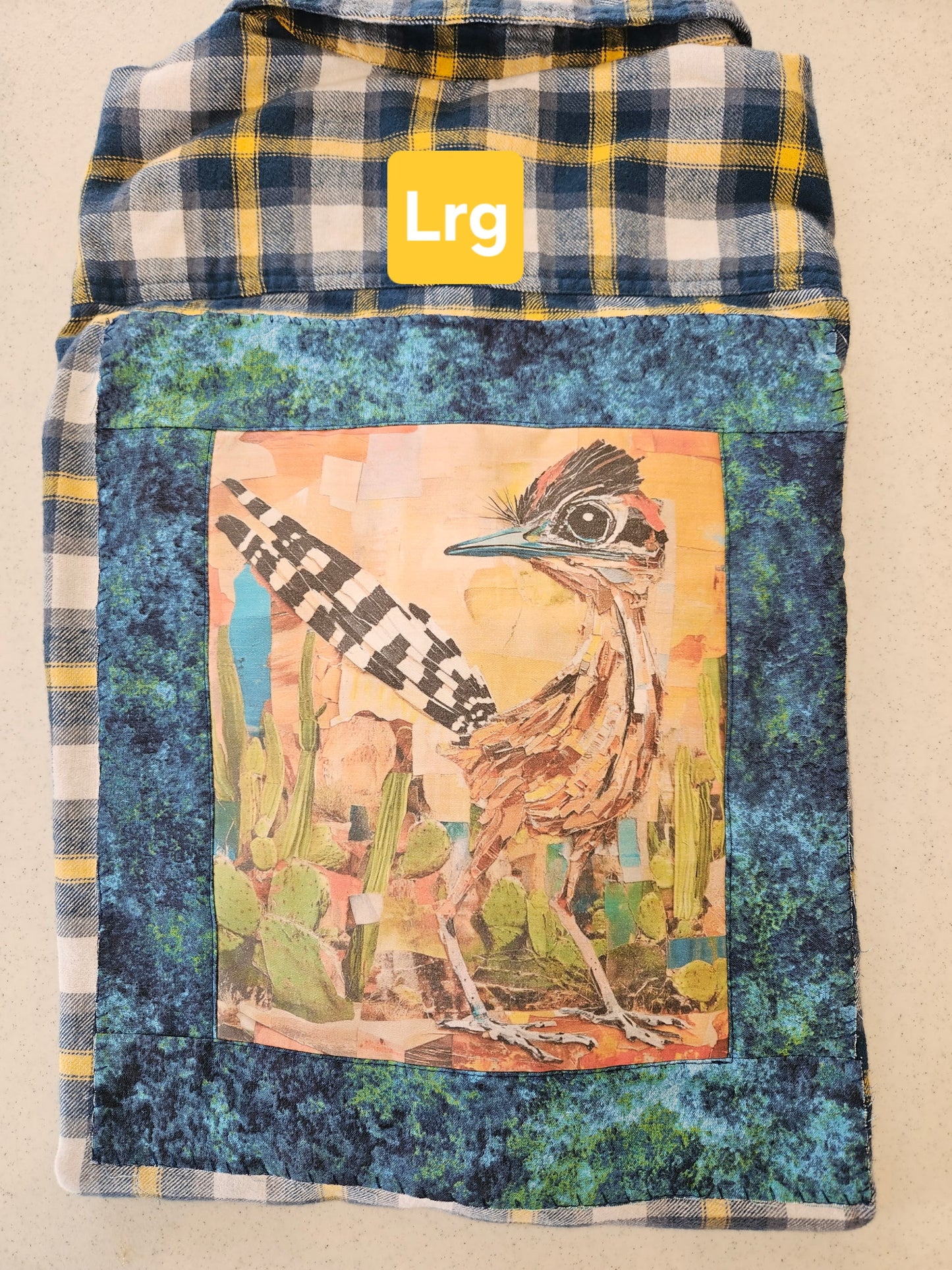 Stinkin’ Cute Baby Roadrunner in Cactus Flannel