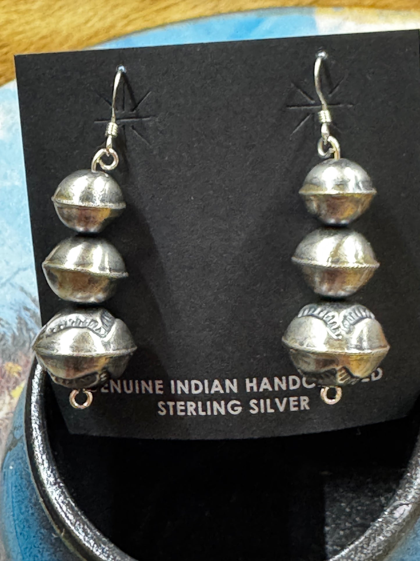 Navajo Pearl (3) Dangle Earrings