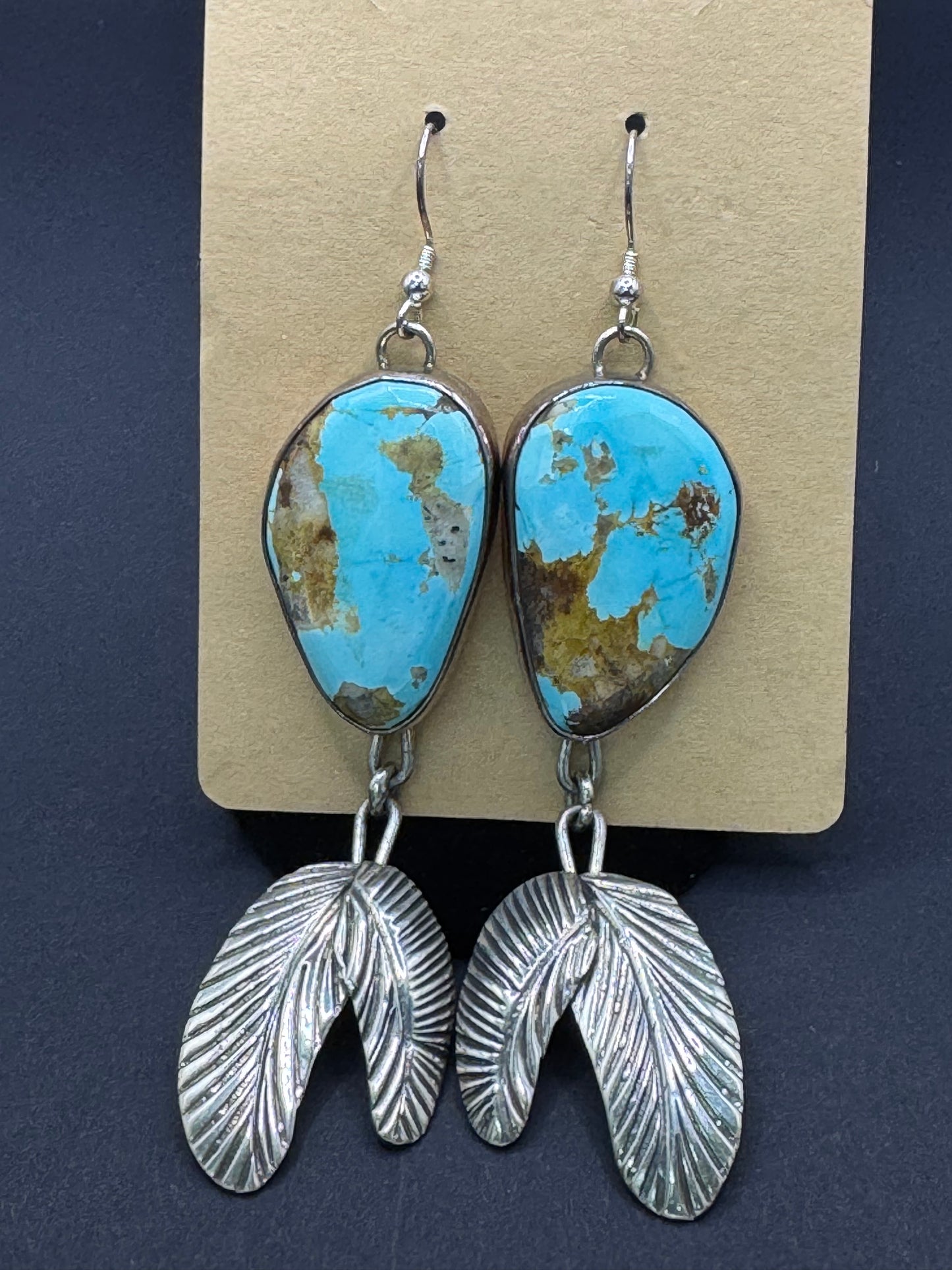 Adam Fierro Turquoise Dangle Earrings