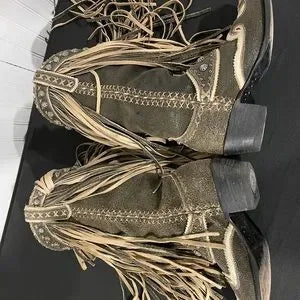 Double D Ranch Fringed Embellished Boots