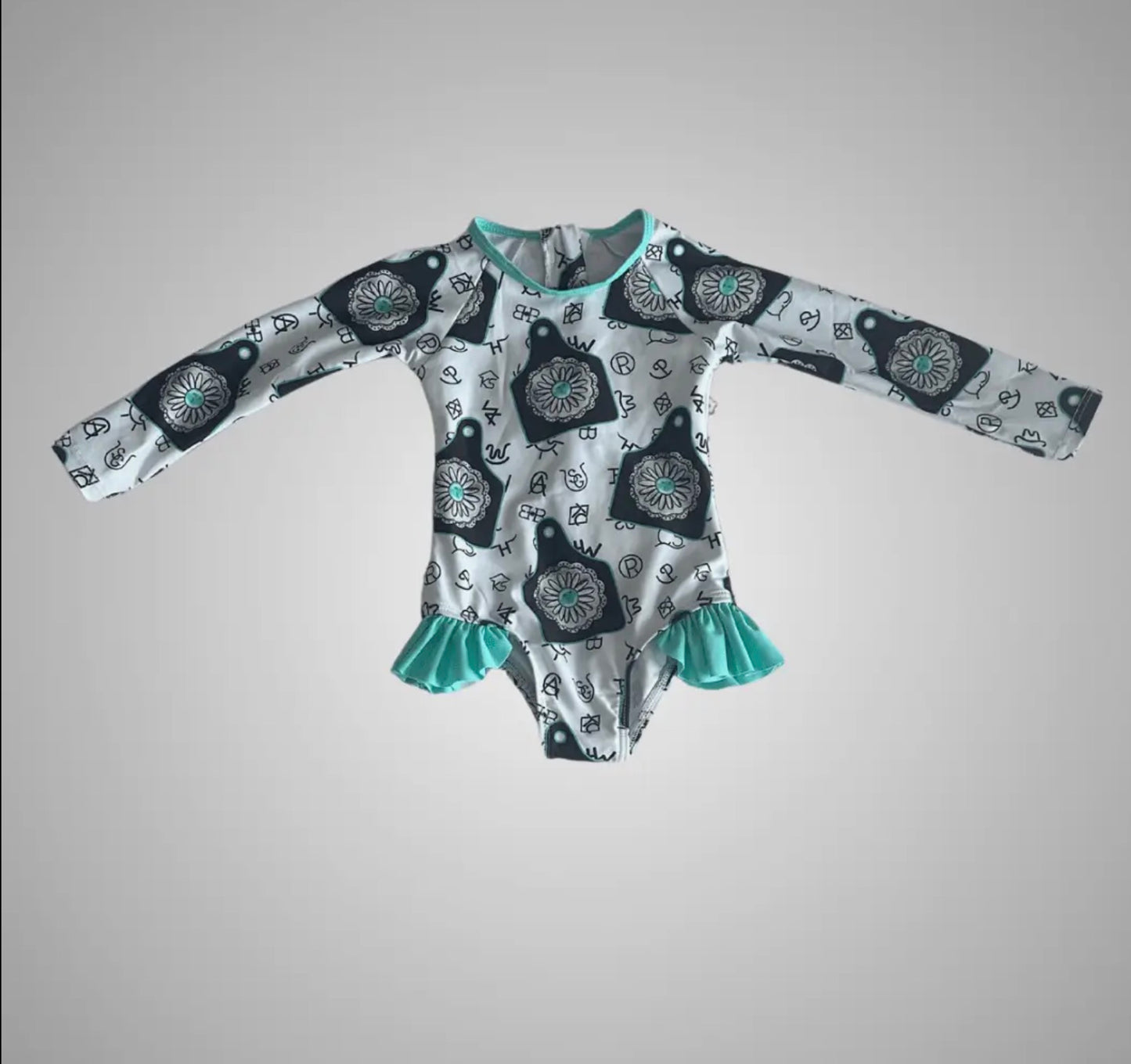 Cowpuncher Ear-tag Swim Suit (Girls)