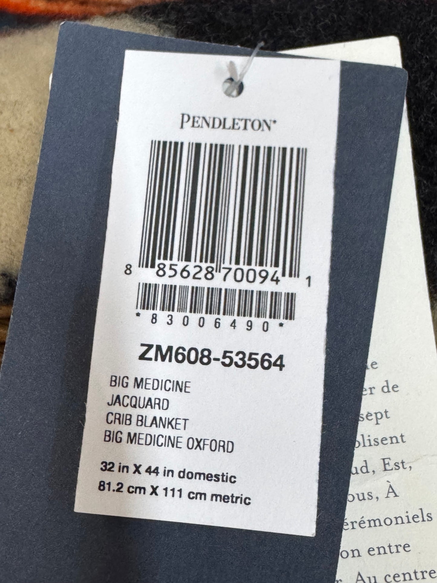 Pendleton Buffalo Wool Crib Blanket