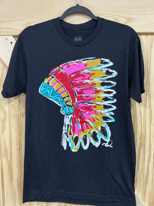 Texas True Threads Callie Ann Stelter Pink Headdress Tee