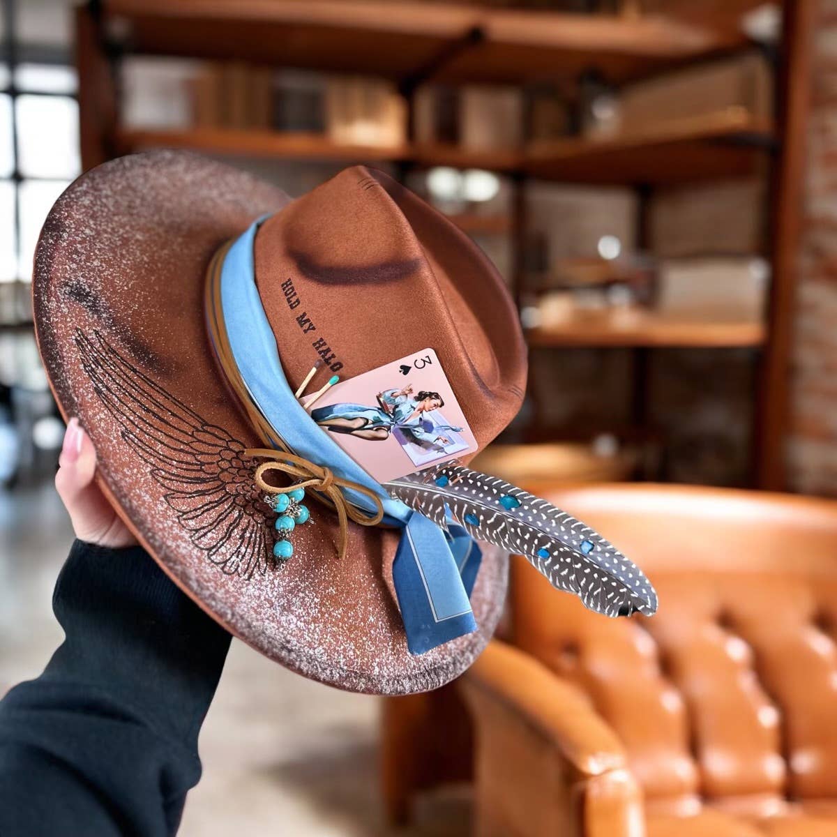 Hold My Halo Ombre Glitter Rancher Custom Hat