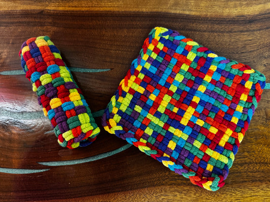 Mug Rug, Hot Pad, Trivet with Skillet Handler