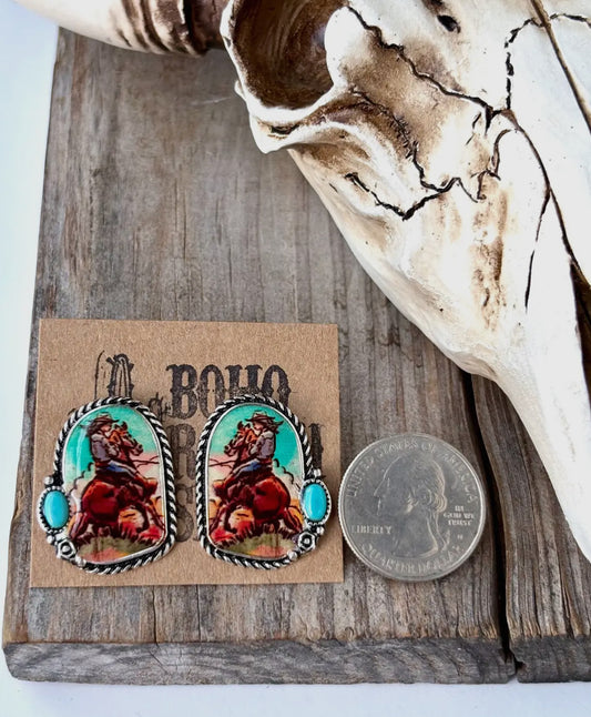 Faux Rodeo Earrings