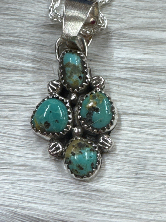 Navajo Made 4 Stone Pendant