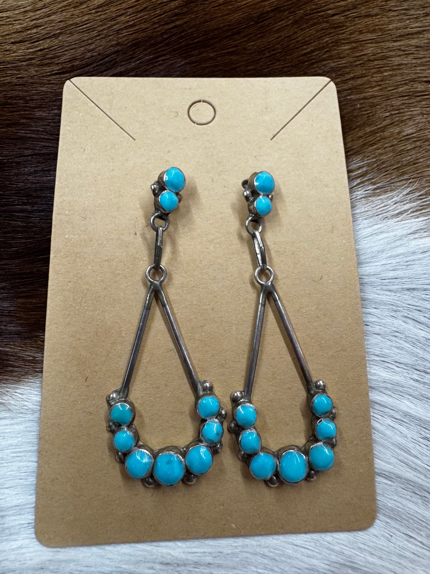 Vintage Turquoise Dangle Earrings