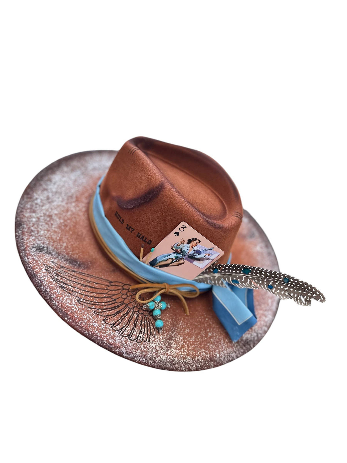 Hold My Halo Ombre Glitter Rancher Custom Hat