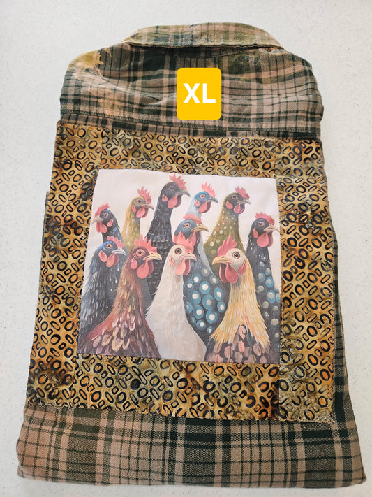 Stinkin’ Cute Chicken Gang Flannel