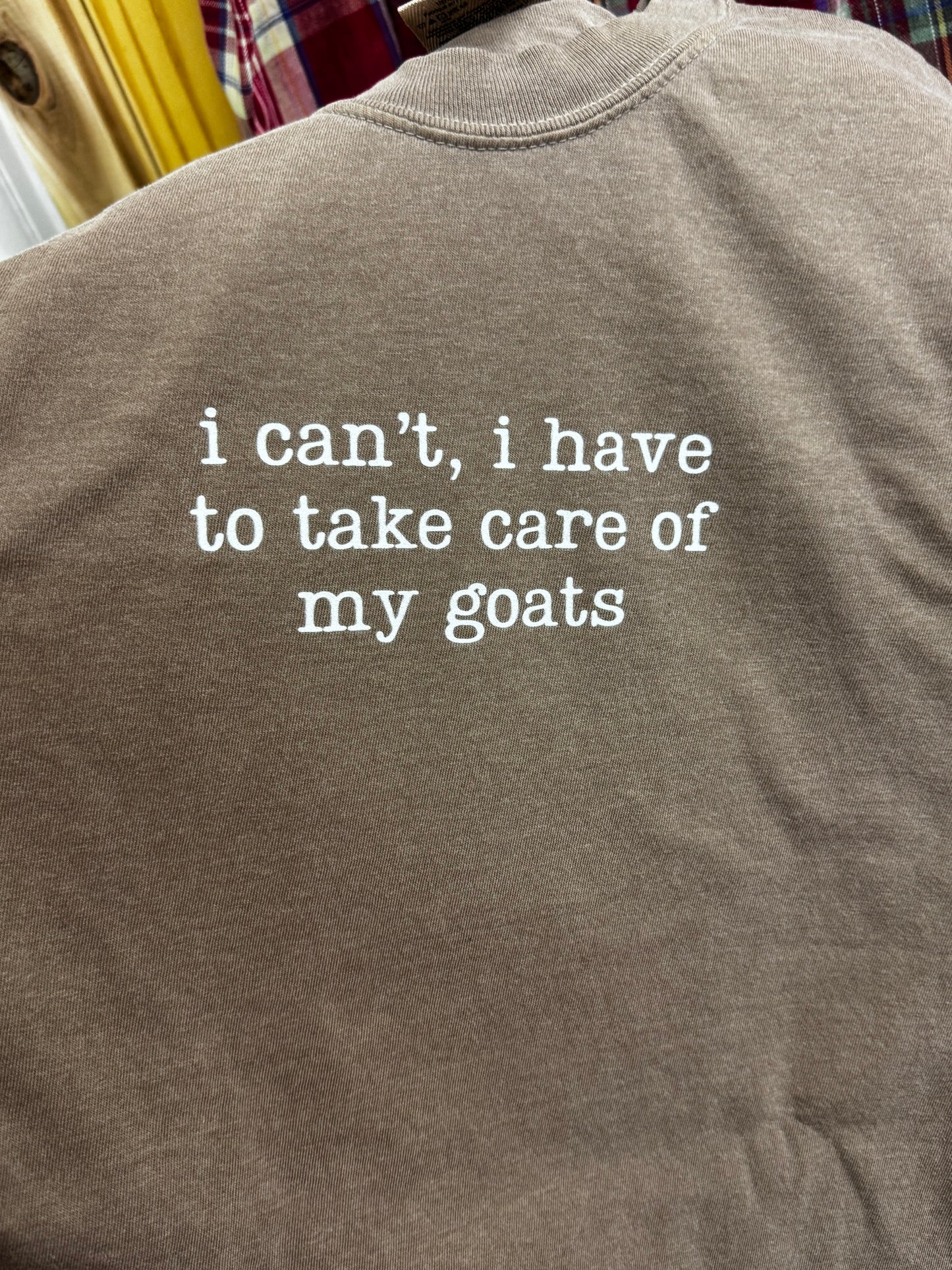 I Can’t, Taking Care of My Goats