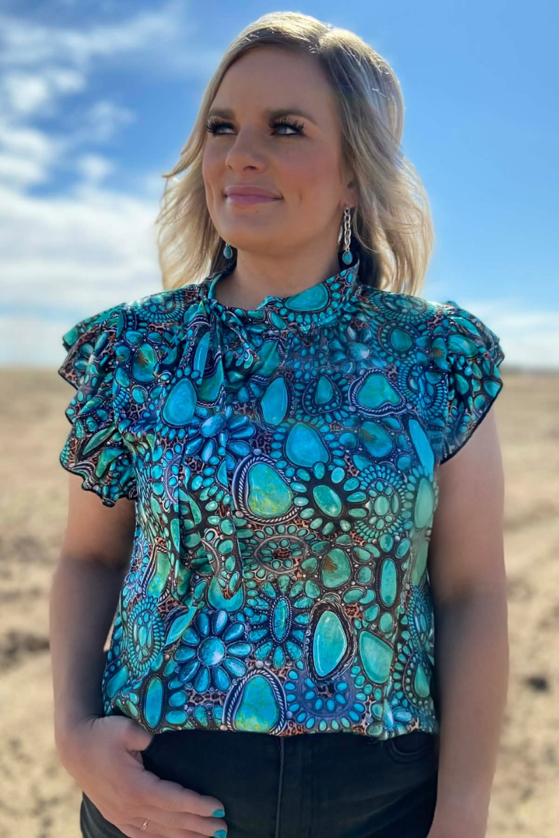 Turquoise Wild Charm Top