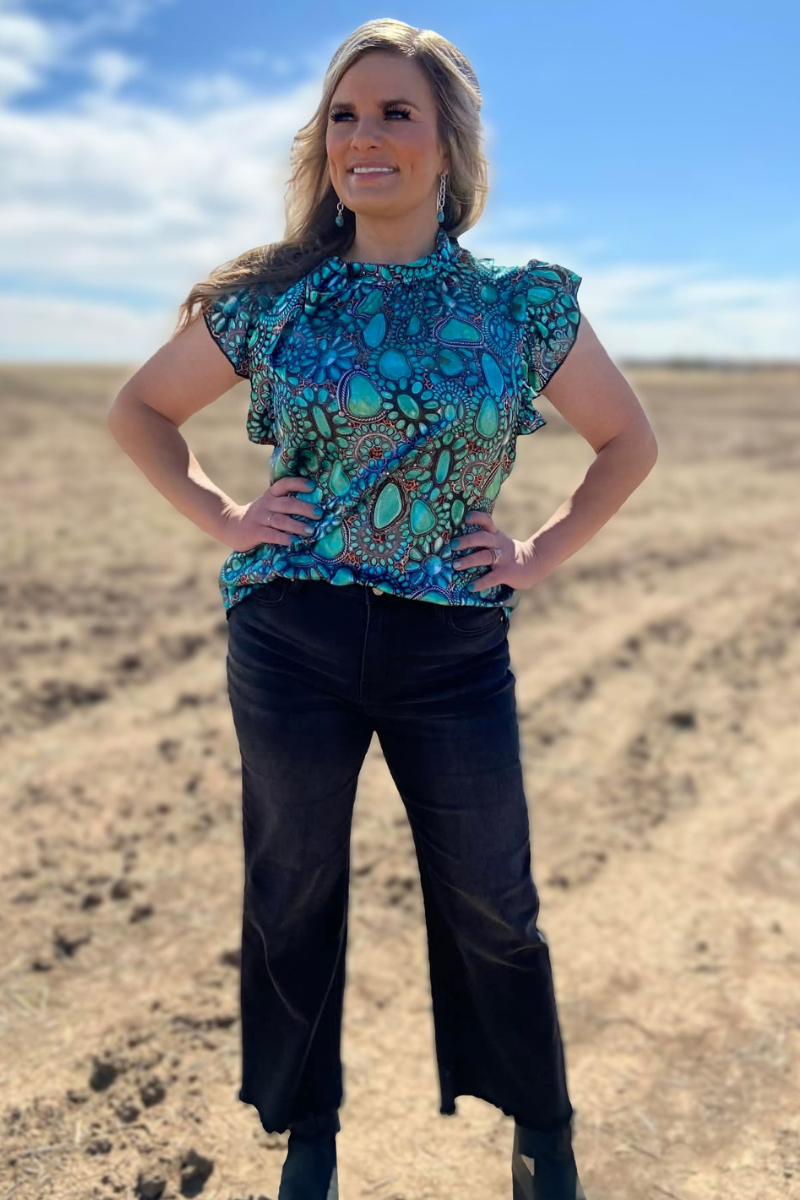 Turquoise Wild Charm Top