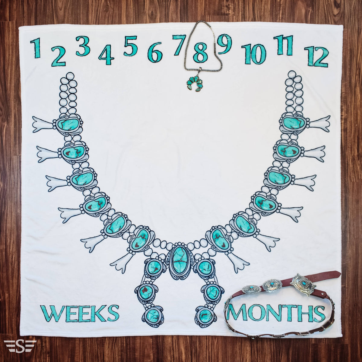 Squash Blossom Milestone Blanket