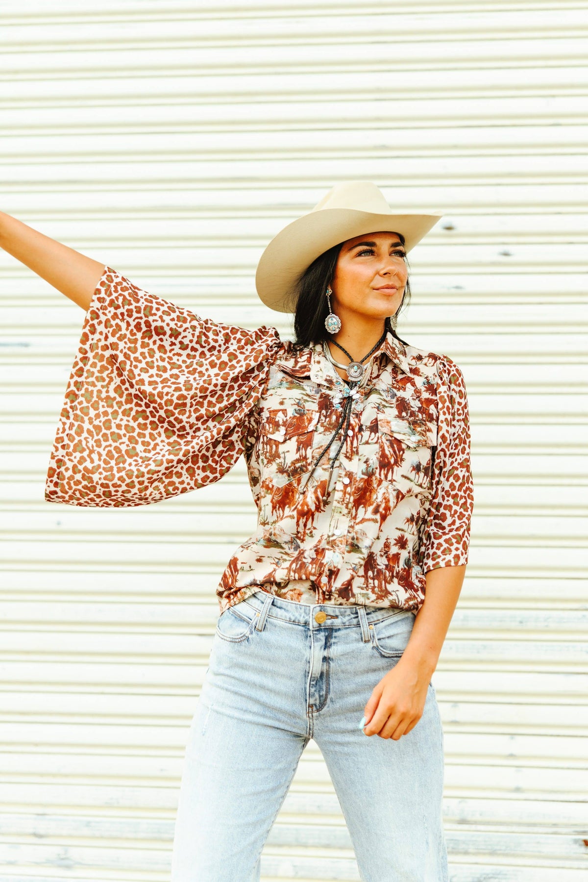 COWBOY CHEETAH Snap Shirt
