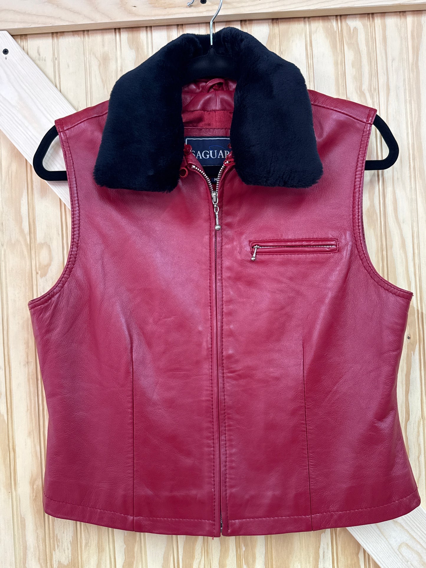 Red Leather Vest