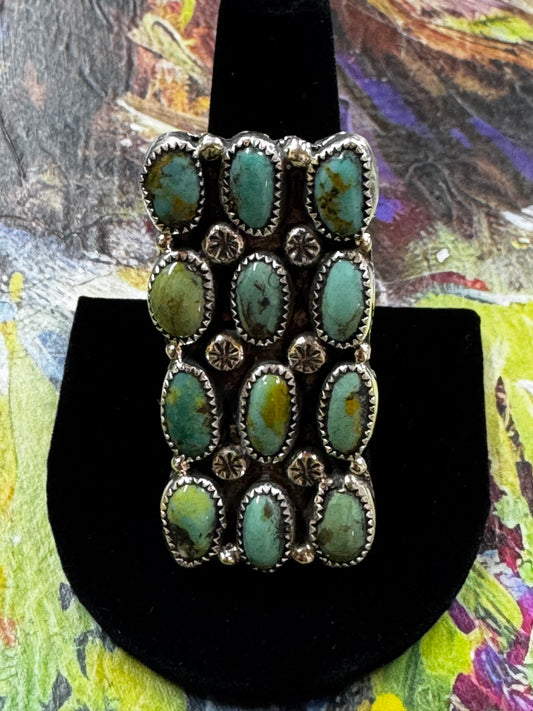 Beautiful Turquoise Cluster Ring