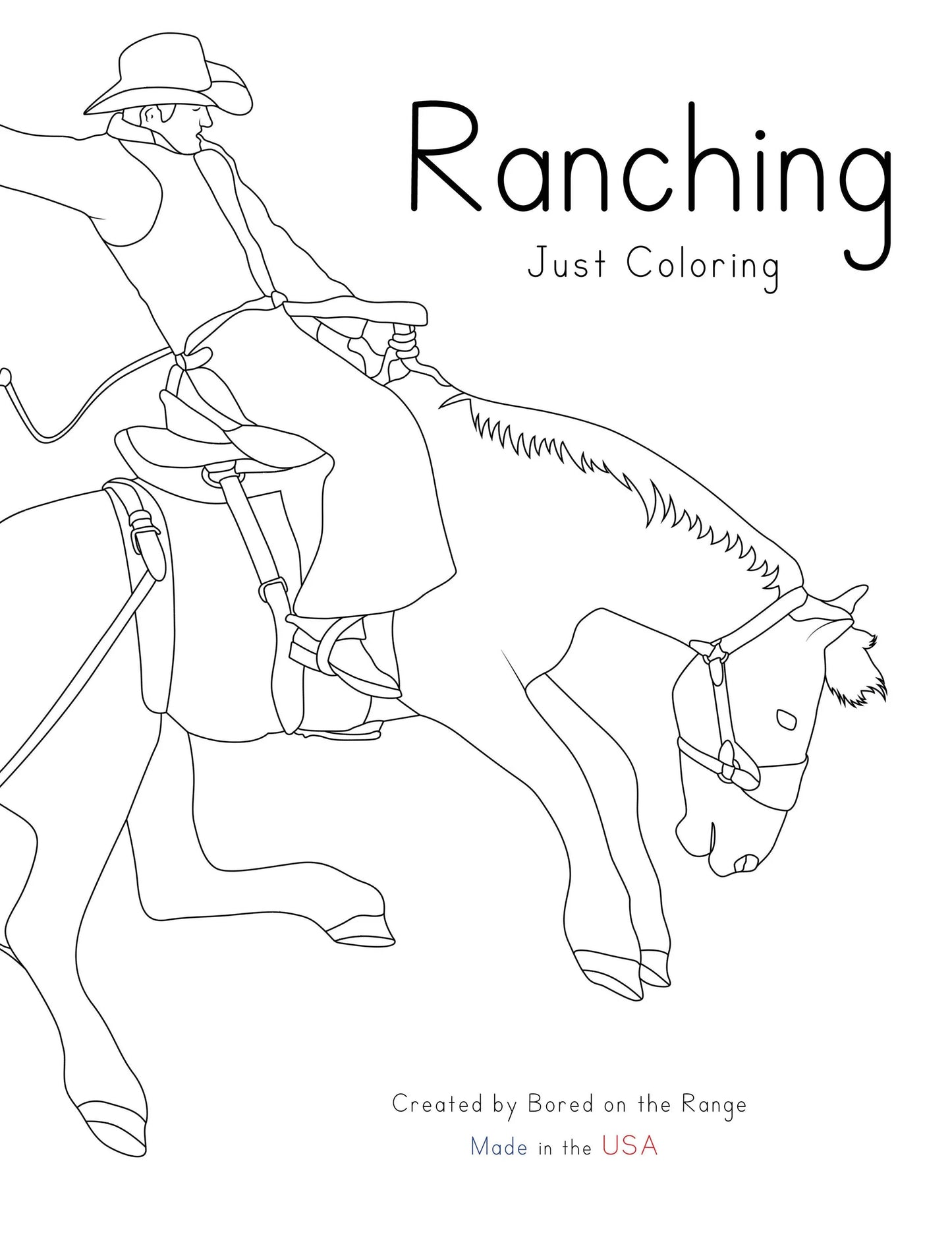 Bored on the Range Activity and Coloring Books