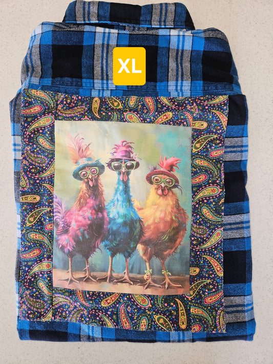 Stinkin’ Cute Cool Chickens Flannel