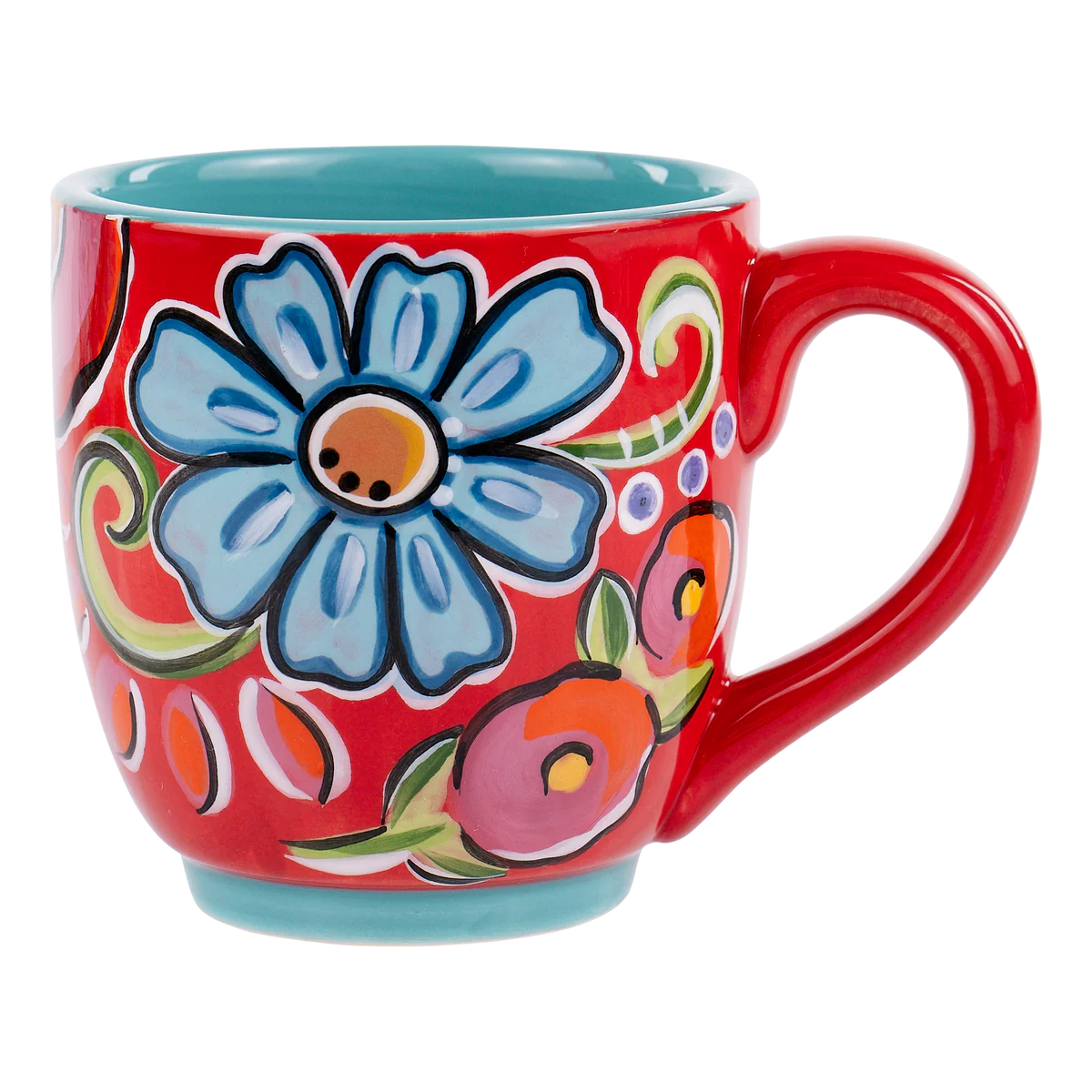 Glory Haus Red Floral Mug