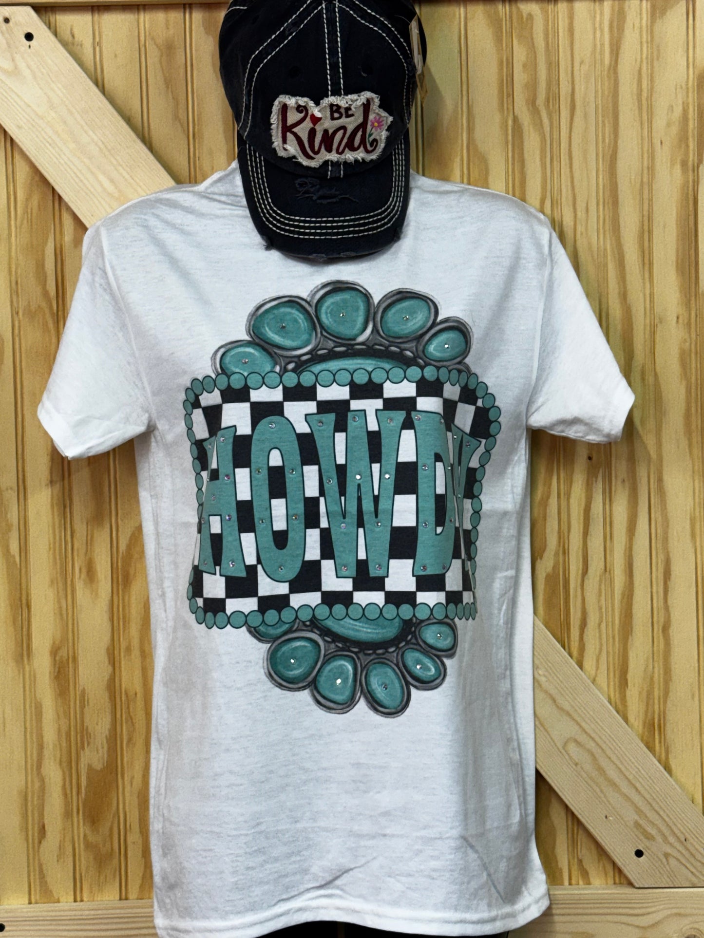 Howdy Bling Turquoise Tee