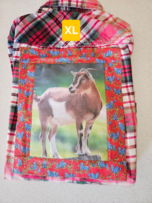 Stinkin’ Cute Goat Flannel Shirt