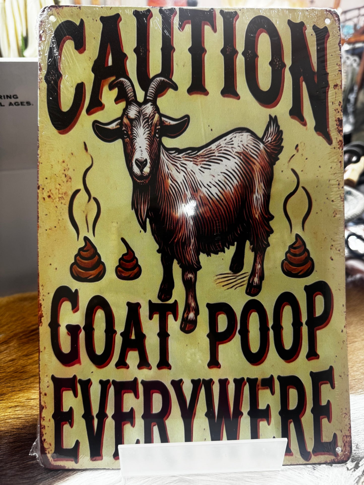 Goat Poop Sign