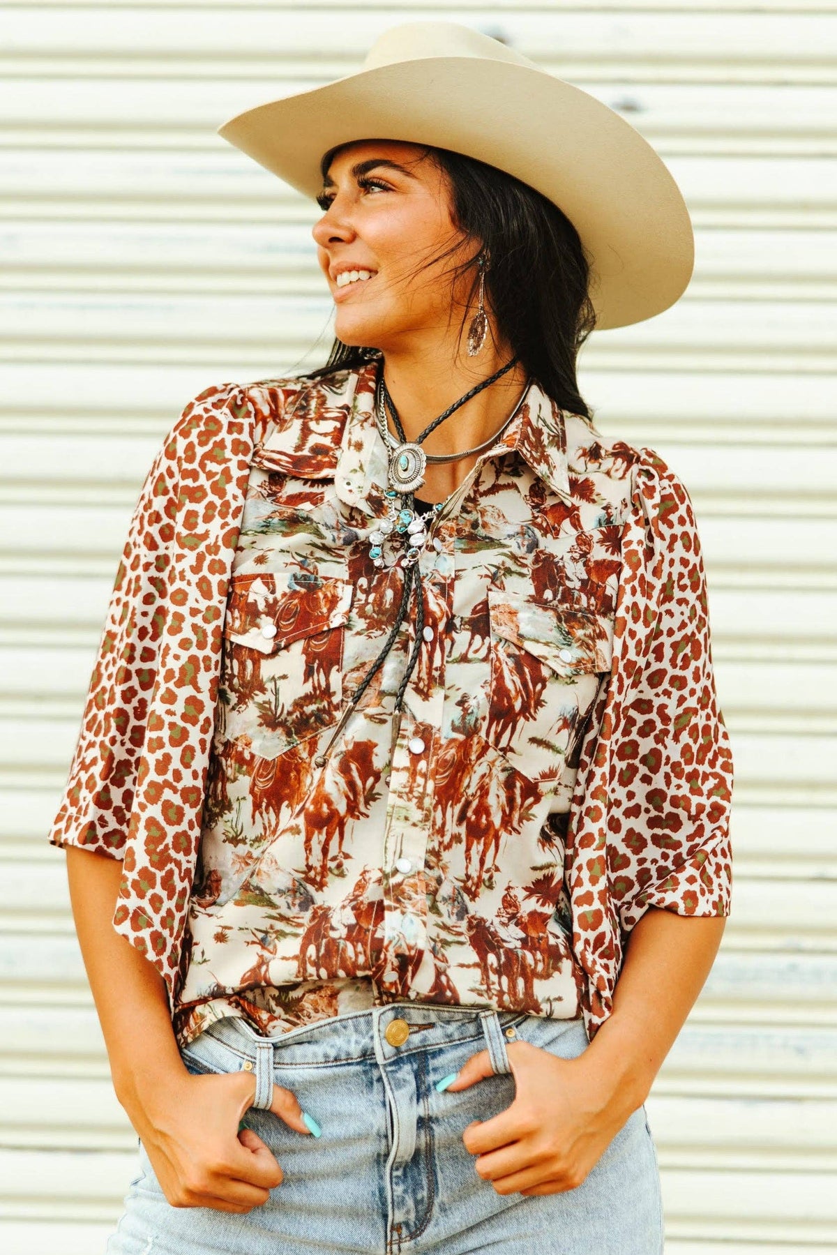COWBOY CHEETAH Snap Shirt