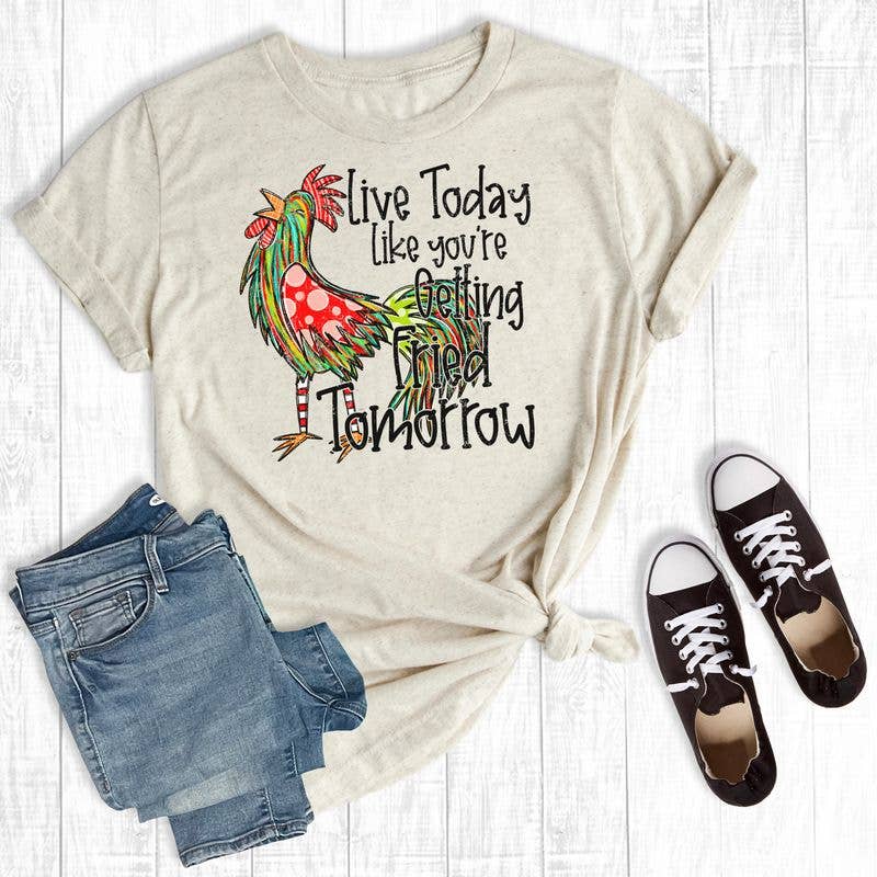 Chicken Live Today-Graphic Tee Cream