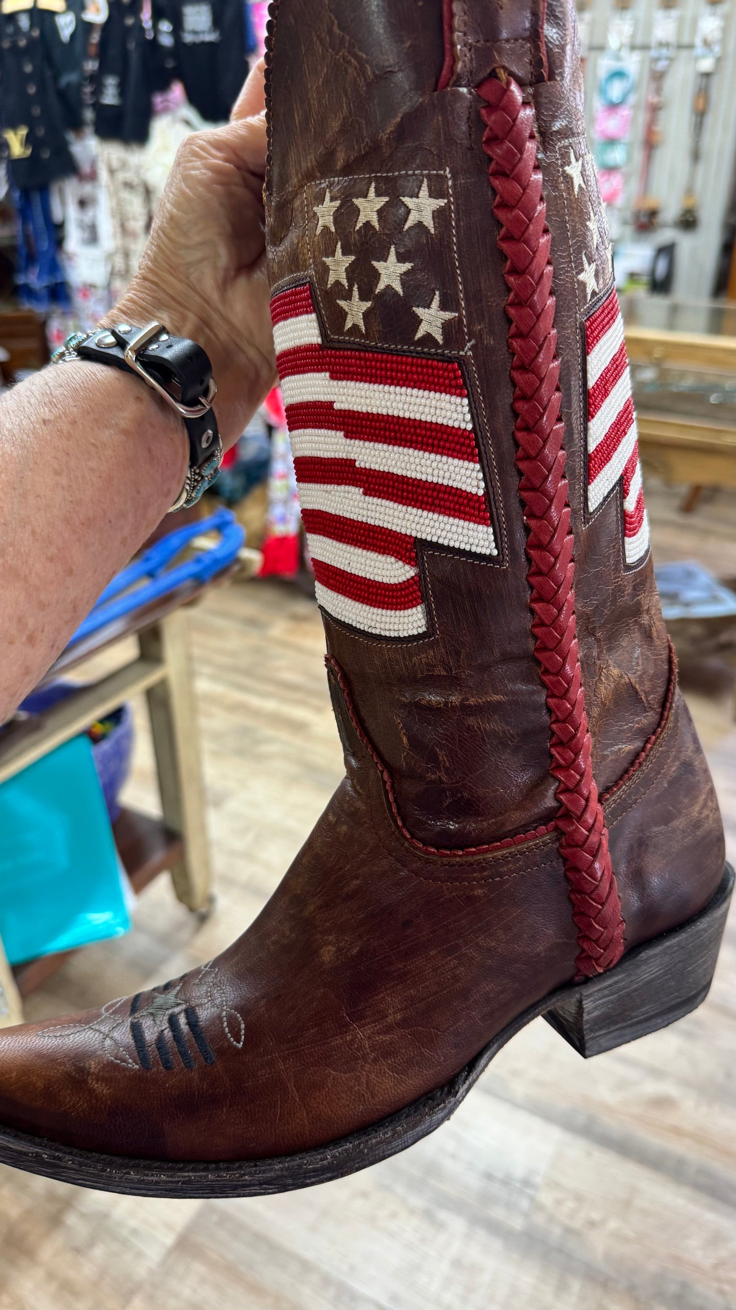 Old Gringo Patriotic Beaded Boots