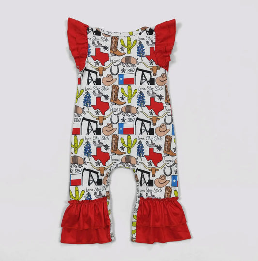 Texas Girls Romper