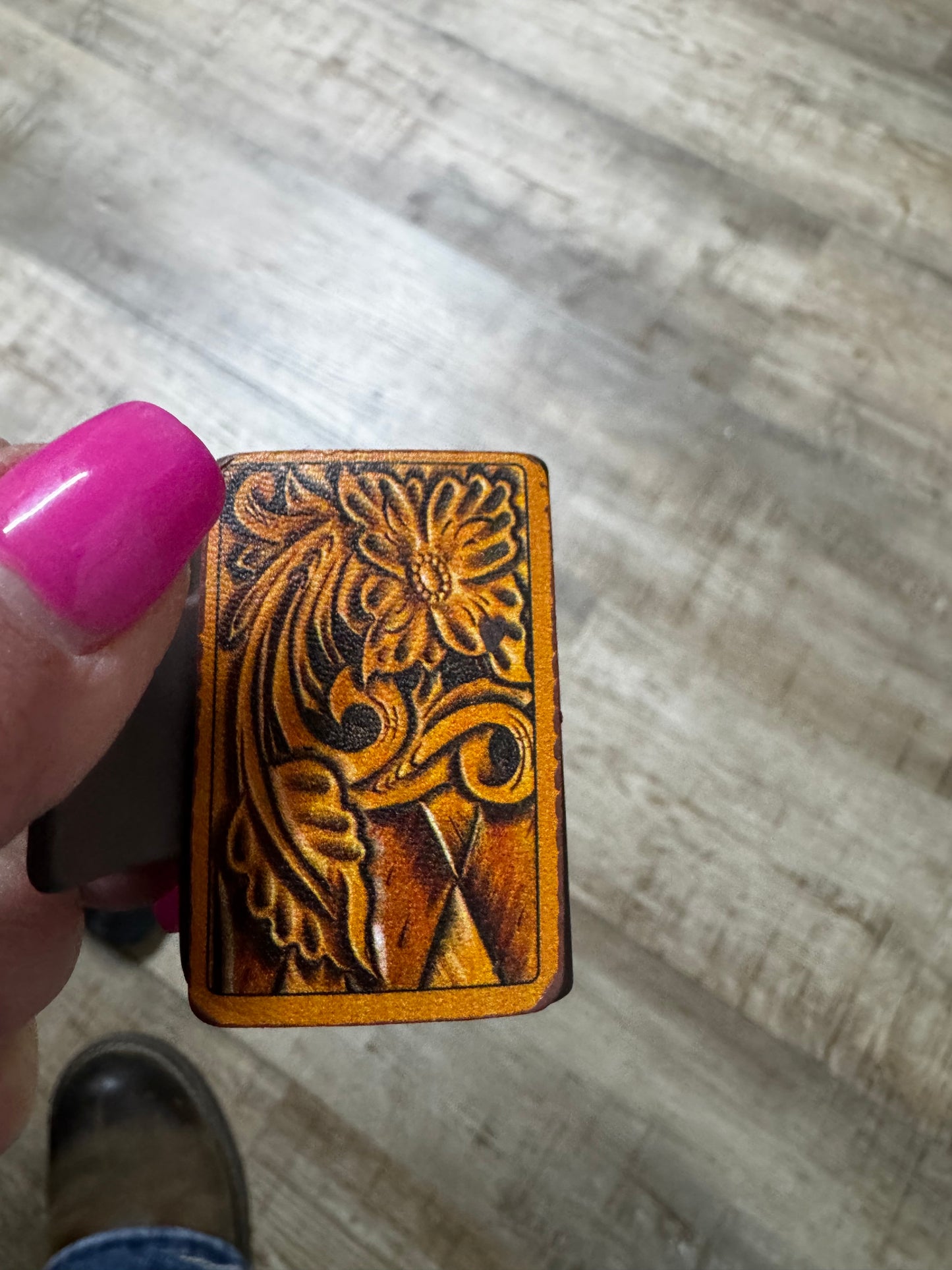 Faux Vegan Leather Hair Clip - SM
