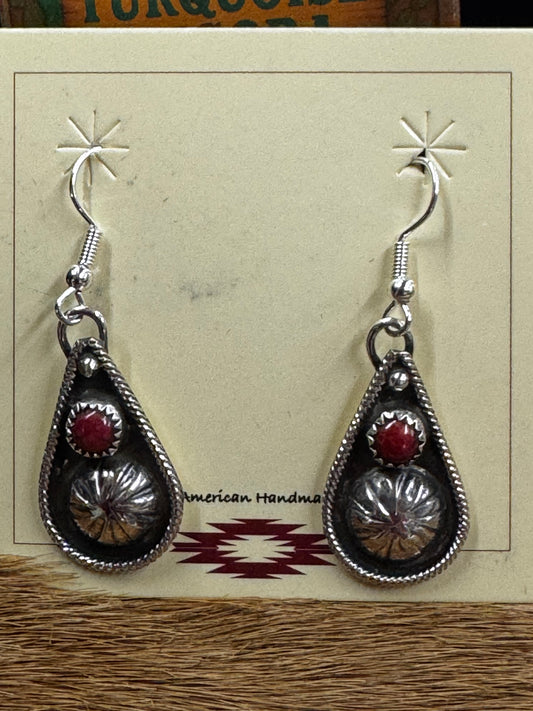 Coral Dangle Earrings