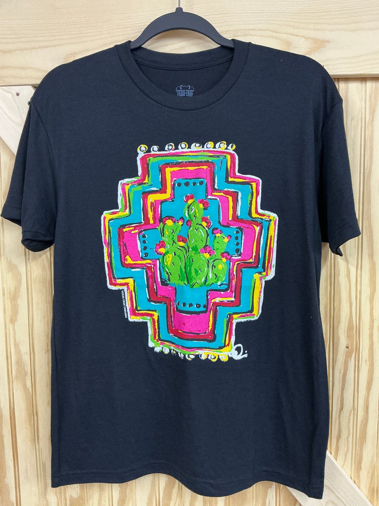 Texas True Threads Callie Ann Stetler Aztec With Cacti Tee