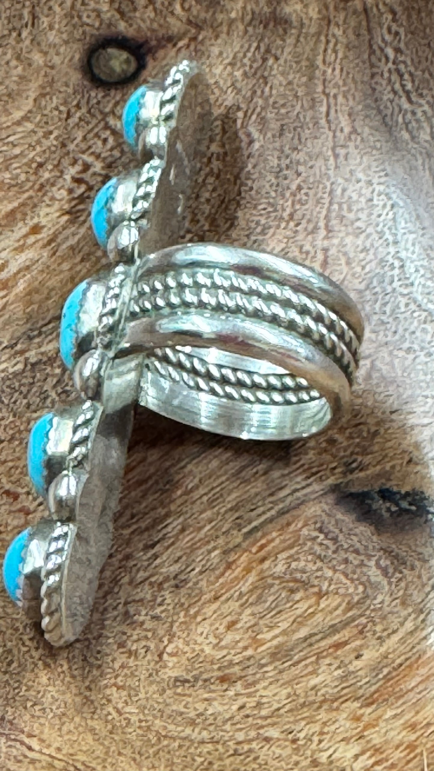 Turquoise 5 Stone Ring