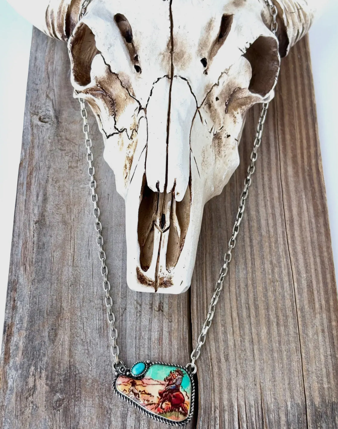 Faux Rodeo Pendant and Necklace
