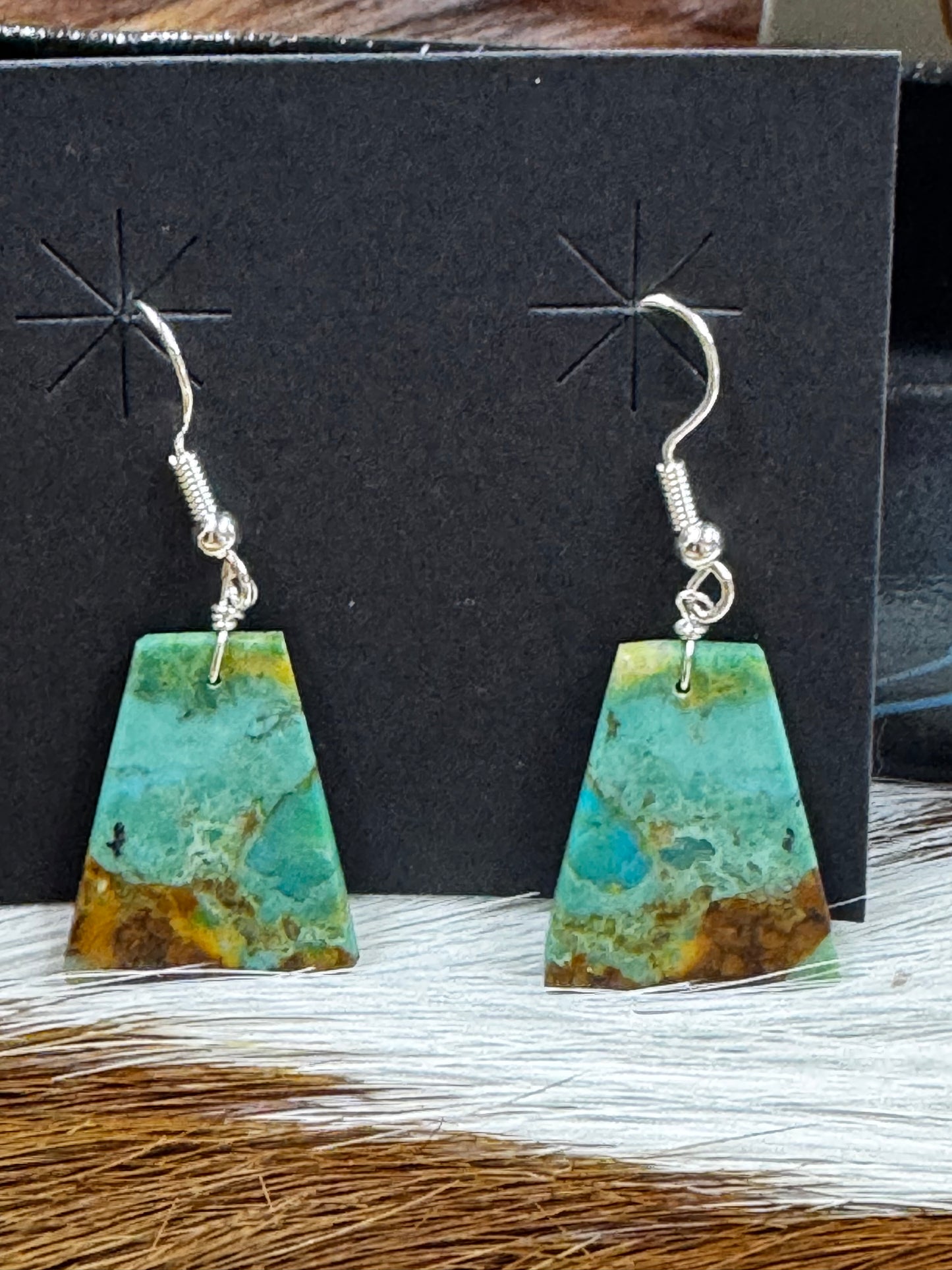 Turquoise Slab Earrings